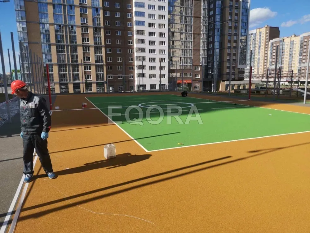 Из чего состоит бесшовное резиновое покрытие в Химках?